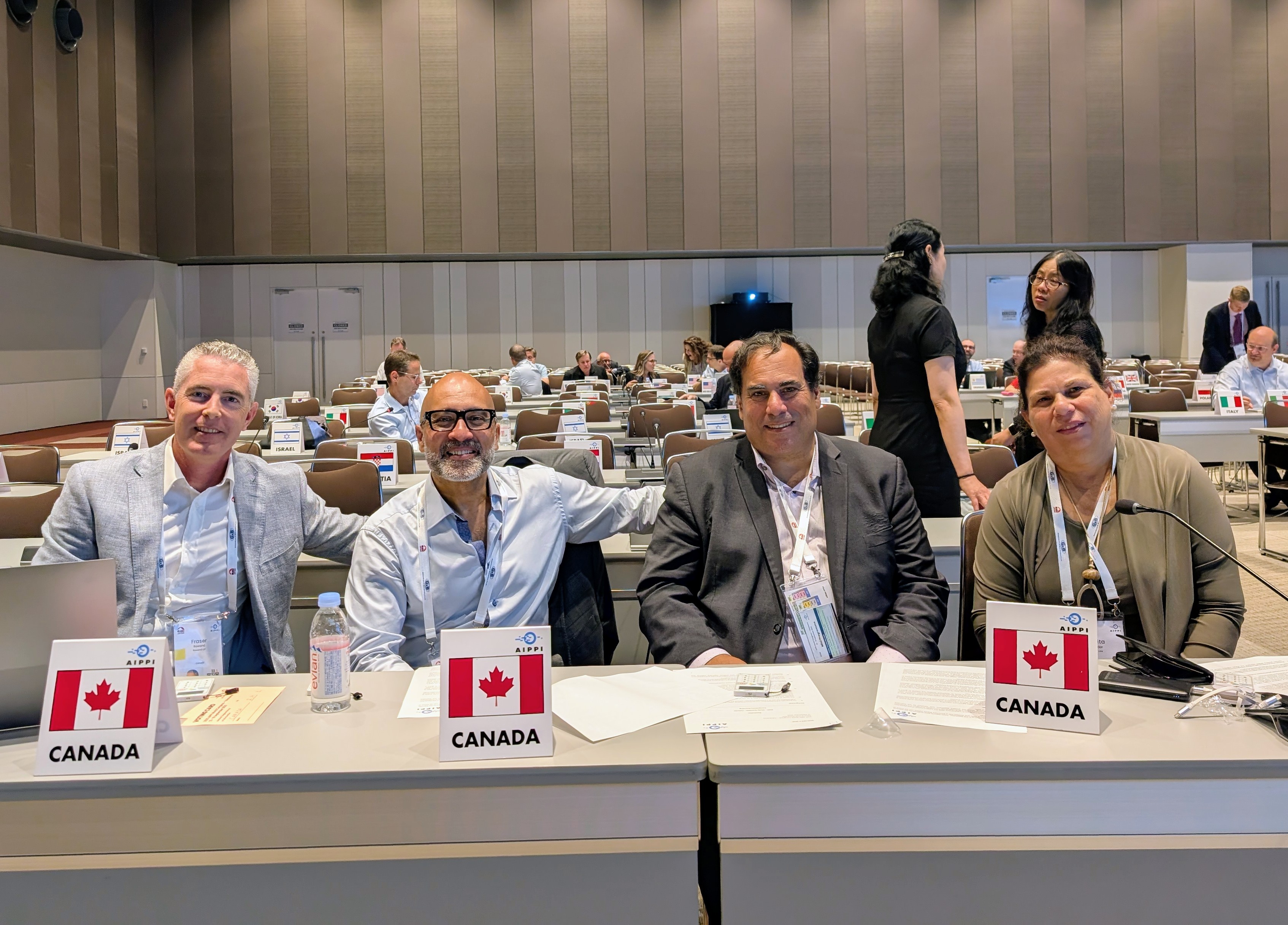 Left to right: Fraser Rowand, Santosh Chari, Charles Boulakia, Anita Nador.