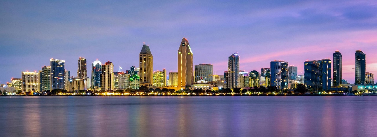 San Diego City Skyline at Dusk - Link to INTA 2025: connecting with Smart & Biggar's leading IP team