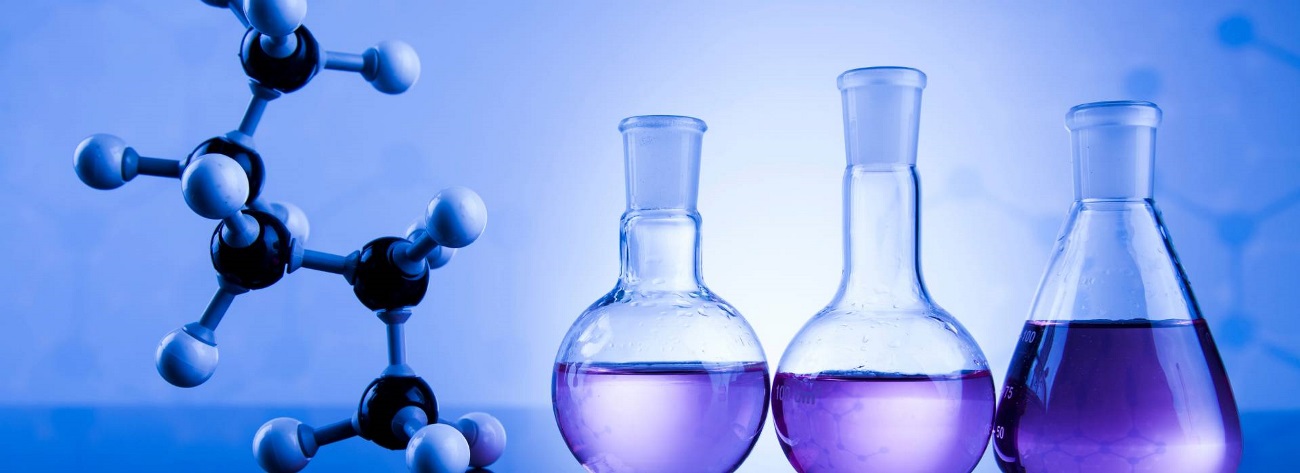 Chemistry science, Laboratory glassware background