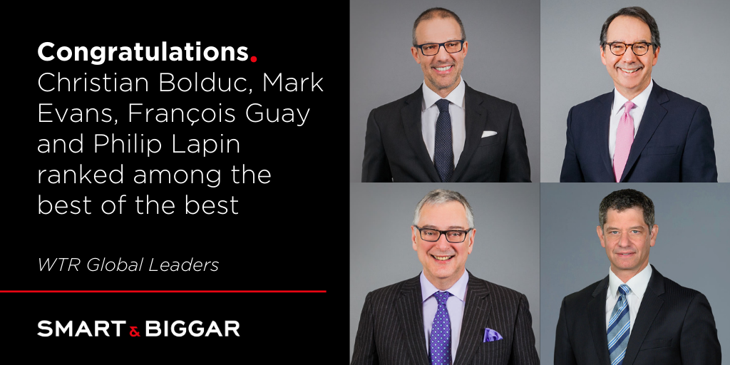 Quatre associés de Smart & Biggar sont classés parmi les meilleurs des ...