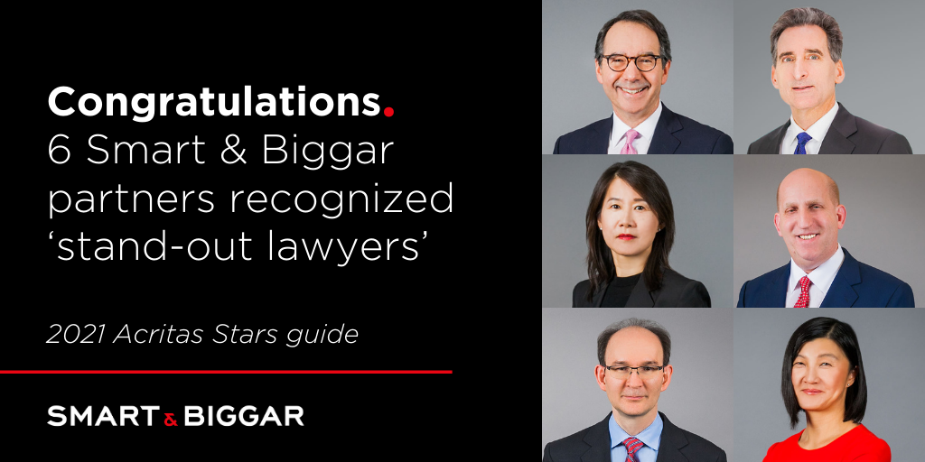 6 Smart & Biggar partners recognized by their clients as ‘stand-out ...